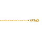 10K Yellow Gold 1.7mm Mariner 20 Chain with Lobster Lock