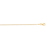Sterling Silver 1.1mm Yellow Classic Box 18 Chain with Lobster Clasp