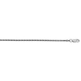 Sterling Silver 2.2mm Diamond Cut Wheat 20 Chain with Lobster Clasp