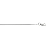 Sterling Silver 0.9mm Octogonal Snake 16 Chain with Lobster Clasp