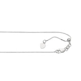 Silver 0.68mm Adjustable Box 22 Chain with Lobster Lock