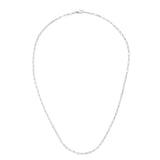 14K White Gold 2.1mm Paperclip 16 Chain with Lobster Lock