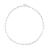 Sterling Silver 3mm Paperclip 18 Chain with Lobster Clasp