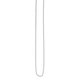 14K White Gold 2.2mm Oval Mirror Link 24 Chain with Lobster Lock