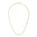 14K Yellow Gold 2.5mm Paperclip 7 Chain Bracelet with Lobster Lock