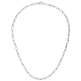 14K White Gold 4.2mm Paperclip 18 Necklace Chain with Lobster Lock