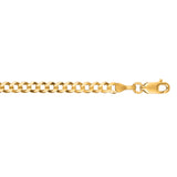 14K Yellow Gold 3.6mm Comfort Curb 16 Chain with Lobster Lock