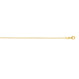 14K Yellow Gold 1.5mm 18 Round Cable Chain with Lobster Clasp