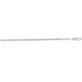 14K White Gold 2.6mm 18 Diamond Cut  Classic Cable Chain with Lobster Clasp