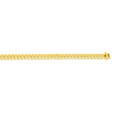 10K Yellow Gold 20 4.5mm Semi-Solid Miami Cuban Chain with Box Clasp