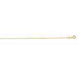 14K Yellow Gold 0.9mm Diamond Cut Cable 20 Chain with Spring Ring