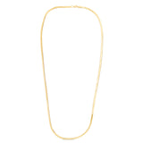 14K Yellow Gold 1.5mm Polished Beveled Herringbone 7 Chain Bracelet with Lobster Clasp