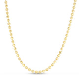 14K Yellow Gold 3mm Moon 18 Chain Necklace with Lobster Clasp