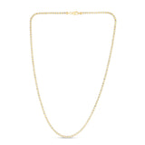 14K Two-tone Gold 18 2.7mm Fancy Ice Chain Necklace with Lobster Clasp