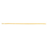 14K Yellow Gold 7.5 2.2mm Diamond Cut  Round Franco Chain Bracelet with Lobster Clasp