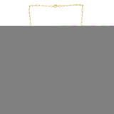 Silver (14k Yellow Gold Plated) 16 2.5mm Diamond Cut Paperclip Chain Necklace with Lobster Clasp.