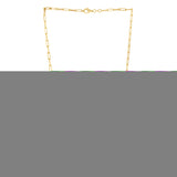 Silver (14k Yellow Gold Plated) 20 2.95mm Diamond Cut Paperclip Chain Necklace with Lobster Clasp.
