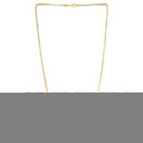 Silver (14k Yellow Gold Plated) 24 2.1mm Polished Round Box Chain Necklace with Lobster Clasp.
