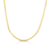 Silver (14k Yellow Gold Plated) 20 3.4mm Imperial Herringbone Chain Necklace with Lobster Clasp.
