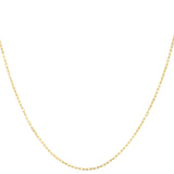14K Yellow Gold 1.3mm French Cable 22 Chain with Lobster Clasp