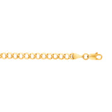 14K Yellow Gold 7 4.4mm Lite Curb Chain with Lobster Lock