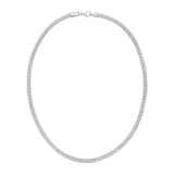Sterling Silver 22 Fancy Ice Chain with Pear Shaped Lobster Clasp