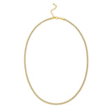 Silver with Gold Plating 18 Fancy Ice Chain with Pear Shaped Lobster Clasp