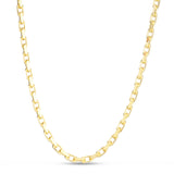 Silver with Gold Plating 24 3.4mm French Cable Chain with Lobster Clasp