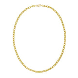 Silver with Gold Plating 24 5mm French Cable Chain with Lobster Clasp