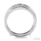 1/5 Ctw Round Cut Diamond Insert Ring in 14K White Gold