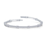 3.58 CTW Station Flexible Tennis Bracelet