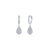 Pave Teardrop Dangle Earrings