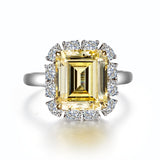 Emerald-Cut Halo Engagement Ring