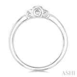 1/4 Ctw 3-Stone Round Cut Diamond Fashion Ring in 14K White Gold