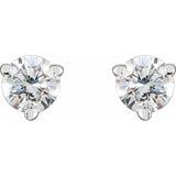 Sterling Silver .03 CTW Natural Diamond Earrings