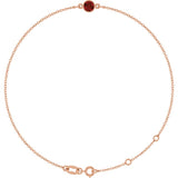 14K Rose Gold Natural Mozambique Garnet 6 1/2-7 1/2