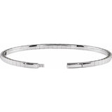 14K White Gold 3 CTW Lab-Grown Diamond  Flexible Bangle 7" Bracelet