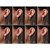 14K Rose Gold 2 CTW Lab-Grown Diamond Inside-Outside 29.5 mm Hinged Hoop Earrings