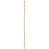 14K Yellow Gold 1/4 CTW Natural Diamond Bezel-Set Three-Stone 6 1/2-7 1/2" Bracelet