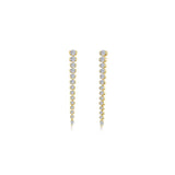 Graduated Half Bezel Drop Earrings