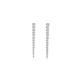 Graduated Half Bezel Drop Earrings