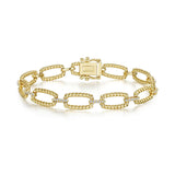 Rectangle Shape Cable Link Bracelet
