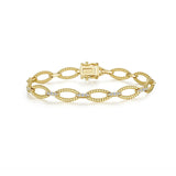 Marquise Shape Cable Link Bracelet