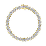 8 CTW Aria Half- Bezel Tennis Bracelet