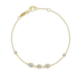 Bezel-Set Teardrop Station Bracelet
