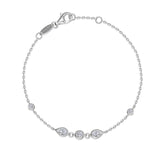 Bezel-Set Teardrop Station Bracelet