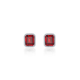 January Birthstone Solitaire Stud Earrings