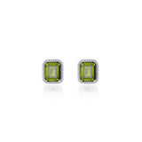 August Birthstone Solitaire Stud Earrings
