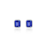 September Birthstone Solitaire Stud Earrings