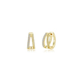Sienna Split Huggie Earrings